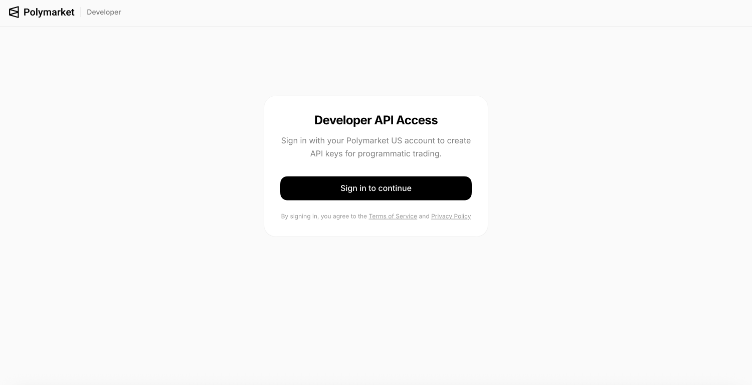 Developer API Access portal